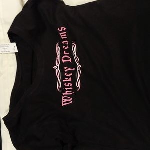 Band. Whiskey Dreams swoop neck shirt